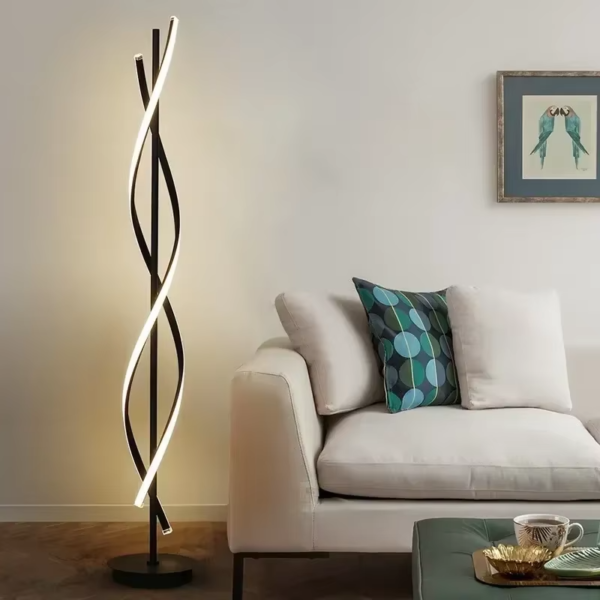 Nordic Spiral LED Floor Lamp RGB - Postmodern Vertical Corner Light Modern Living Room