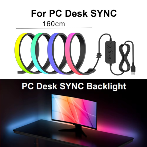 Smart Ambient TV Backlight LED Strip RGB - Dream Color Screen Sync PC Gaming Decor
