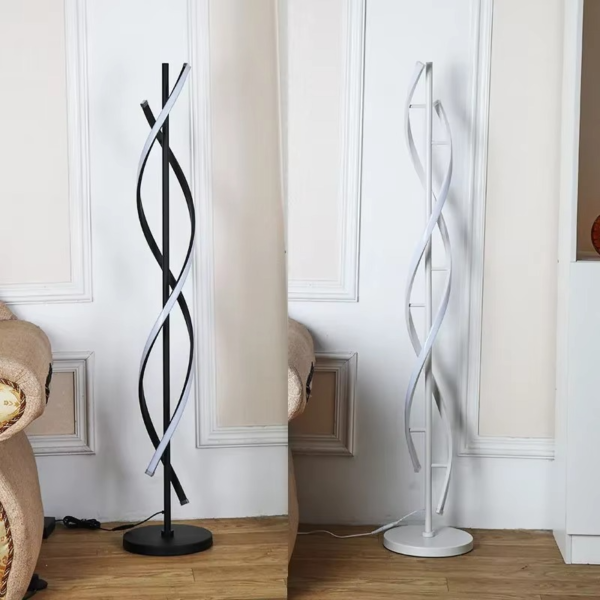 Nordic Spiral LED Floor Lamp RGB - Postmodern Vertical Corner Light Modern Living Room