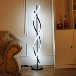 Nordic Spiral LED Floor Lamp RGB - Postmodern Vertical Corner Light Modern Living Room