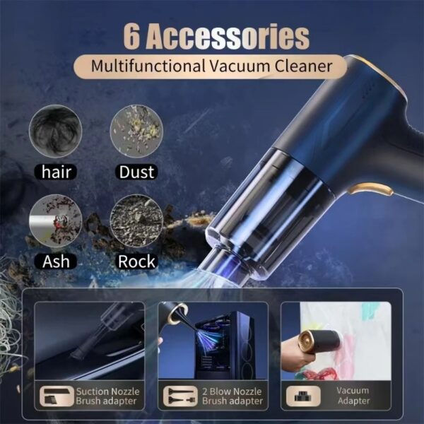 CENRR 98000PA Car Vacuum Cleaner - Portable Cordless Handheld Strong Suction Wireless